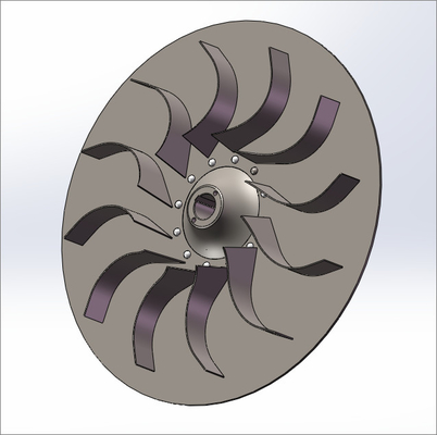 Zentrifugaler Teil-Tragflächen-Antreiber-Schalldämpfer-Rotor des Fan-Q345, der Kegel-Rotor-Gleitlager trägt